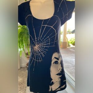 Kreepsville vintage Coffin Collection Vampira dress. Perfect for traveling!